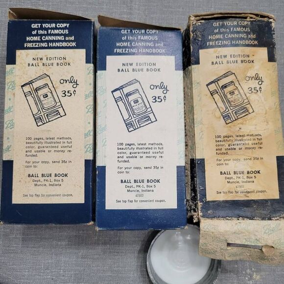 Vintage Ball zinc caps porcelain lined 36 total with boxes - Picture 6 of 7